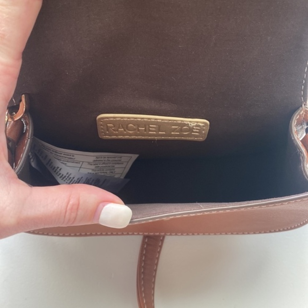 NWT Rachel Zoe Brown Faux Leather Crossbody - Picture 5 of 5